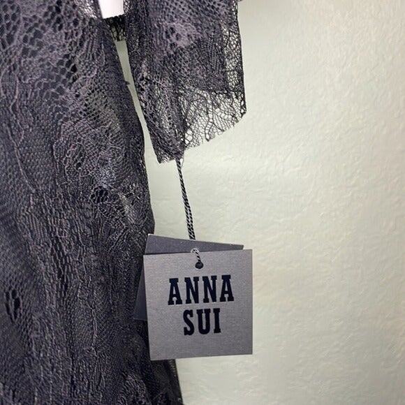 Anna Sui lace drop waist top black - Picture 6 of 7